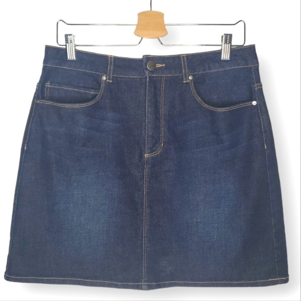 HARPER Dark Wash Denim Mini Skirt Size L